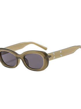 Y2K灰色高级感窄框太阳眼镜复古