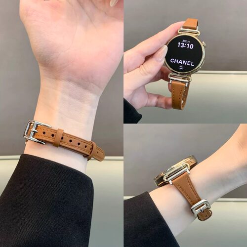 细版小蛮腰羊皮适用华为gt6pro新款GT5/4女款watch5/4pro手表腕带 - 图3