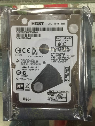 HGST HTS545050A7E680日立500G笔记本硬盘5400转 7MM Z5K500-图0