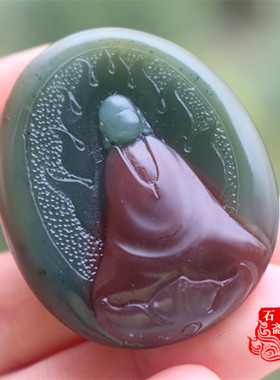 原色精雕悟道风一心向紫绿玛瑙