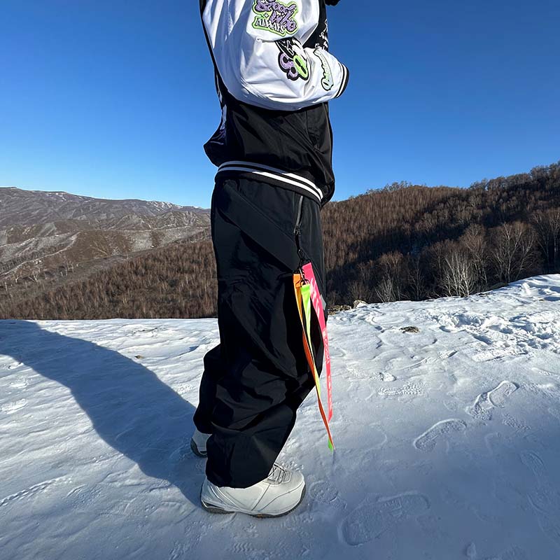 GOSKI滑雪飘带搭配雪服雪裤挂件网红个性织带单双板彩色飘带-图0