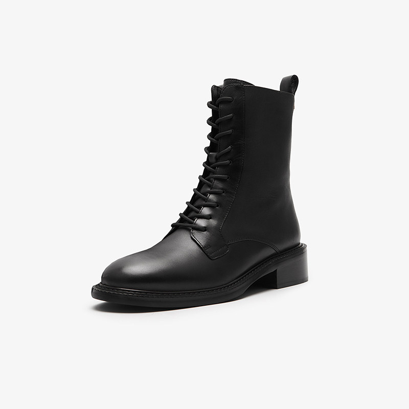 清仓 莱尔斯丹秋冬时尚简约圆头短筒低跟马丁女靴女鞋3T44101,淘宝优惠券,粉丝福利购,淘宝优惠卷