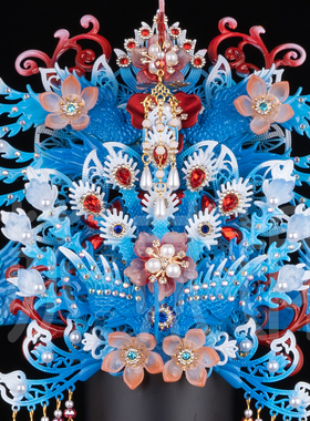 纯手工彩绘妈祖仙家凤冠摆件