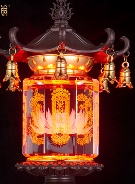 LED水晶莲花佛供长明灯招财摆件