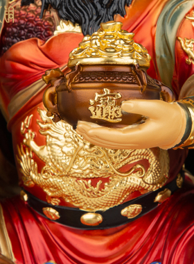 纯铜赵公明武财神招财神像摆件
