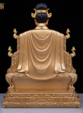 纯铜贴金碧霞元君供奉神像坐像
