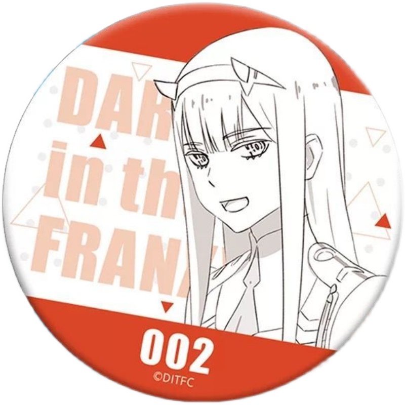 动漫DARLING in the FRANXX/国家队02吧唧徽章58mm马口铁底胸针 - 图3