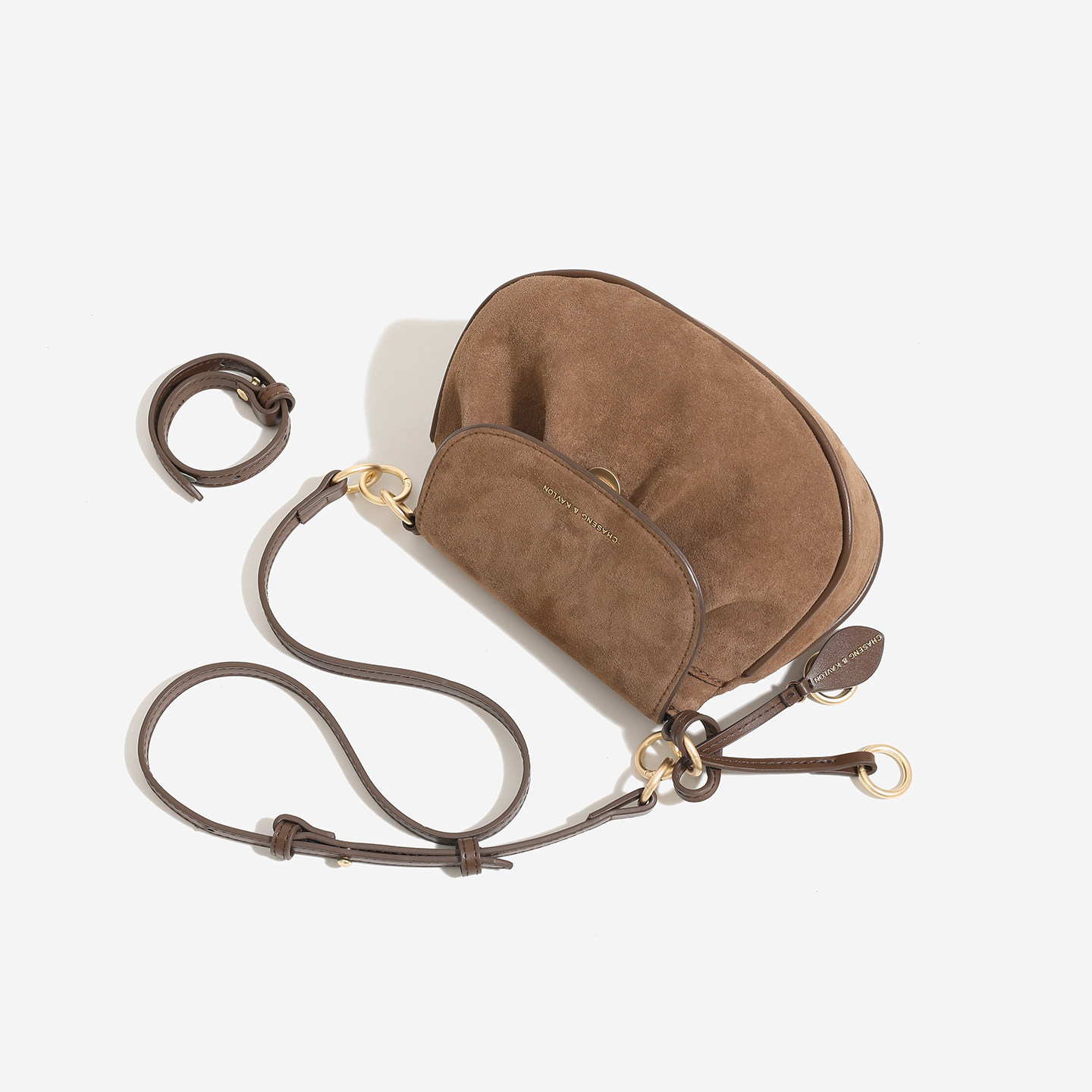 CHARIC&KROSS秋冬复古翻毛皮马鞍包女美拉德风通勤单肩斜挎小猪包,淘宝优惠券,粉丝福利购,淘宝优惠卷