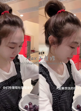 小红婶儿二胖姜妍同款真丝发绳桑蚕丝牛津松紧发圈简约无痕护发带