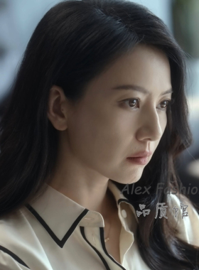 绝密较量赵亚苧高圆圆同款项链复古轻奢钛钢六边形微笑高级感颈链