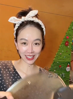 姜妍同款发箍可爱甜美波点兔耳朵休闲外出洗脸面膜防滑带齿头箍