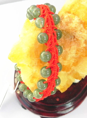 编织手链礼物学生甜美风绿东陵玉