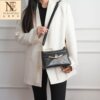 Genuine leather textured bag for women 2025 new fashion women small square bag versatile mobile phone coin wallet large capacity single shoulder