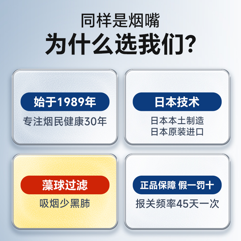 日本原装进口男士正牌CS5烟嘴过滤器正品一次性焦油过滤嘴净烟器-图0