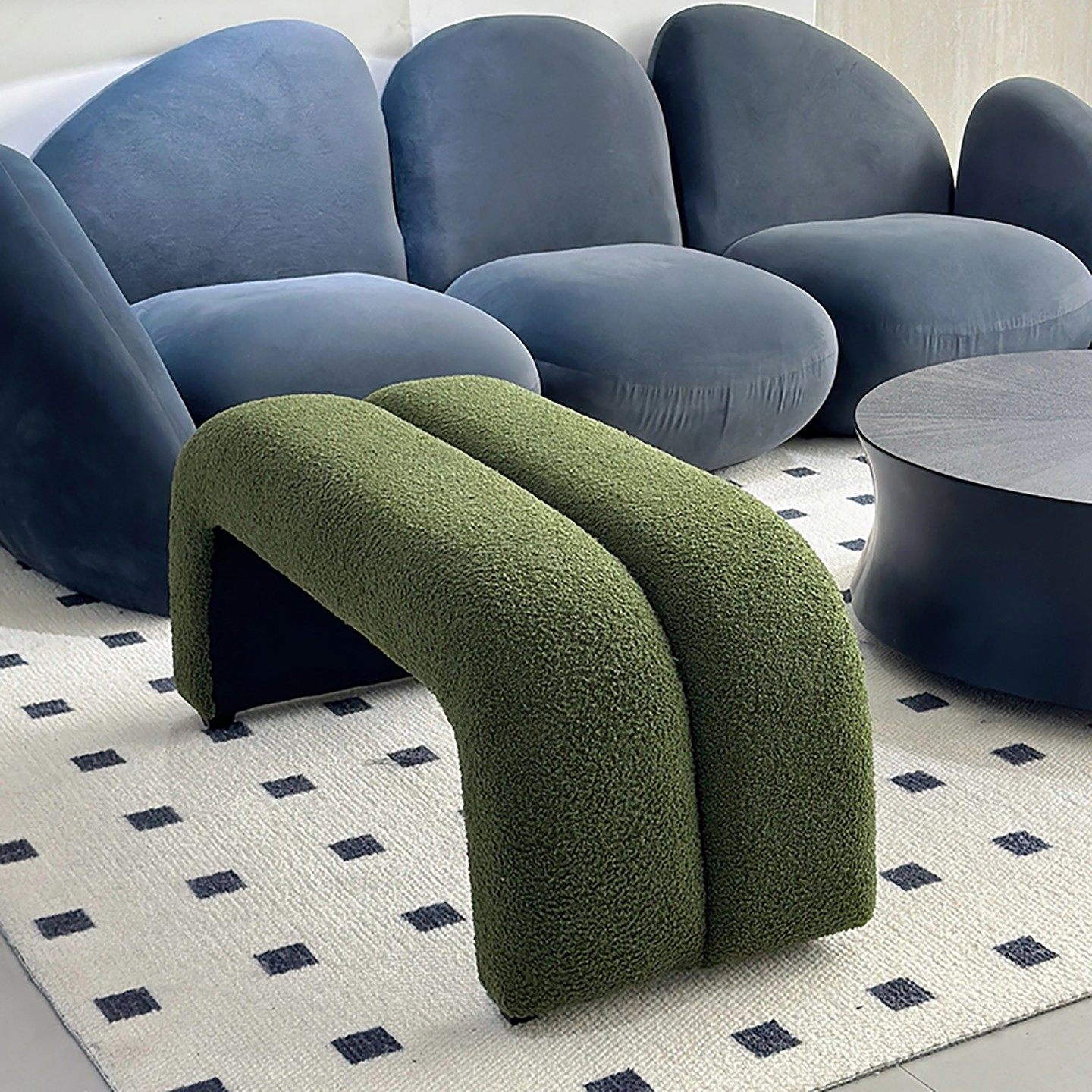 北欧简约时尚入户换鞋凳弧形设计家用穿鞋凳进门凳长条凳沙发凳,淘宝优惠券,粉丝福利购,淘宝优惠卷