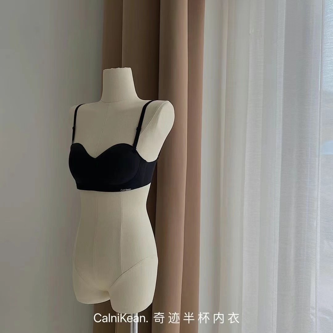 Calnikean奇迹半杯内衣 无肩带可拆卸聚拢无痕防滑礼服文胸罩夏季 - 图3