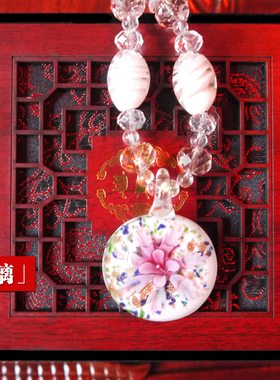 中国宝玉 玲琅玉铺 时尚毛衣链大吊坠装饰品收藏《琉璃》精品