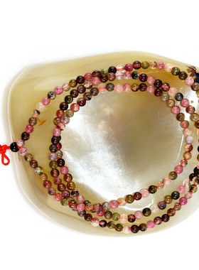 天然碧玺手链108颗绕佛珠