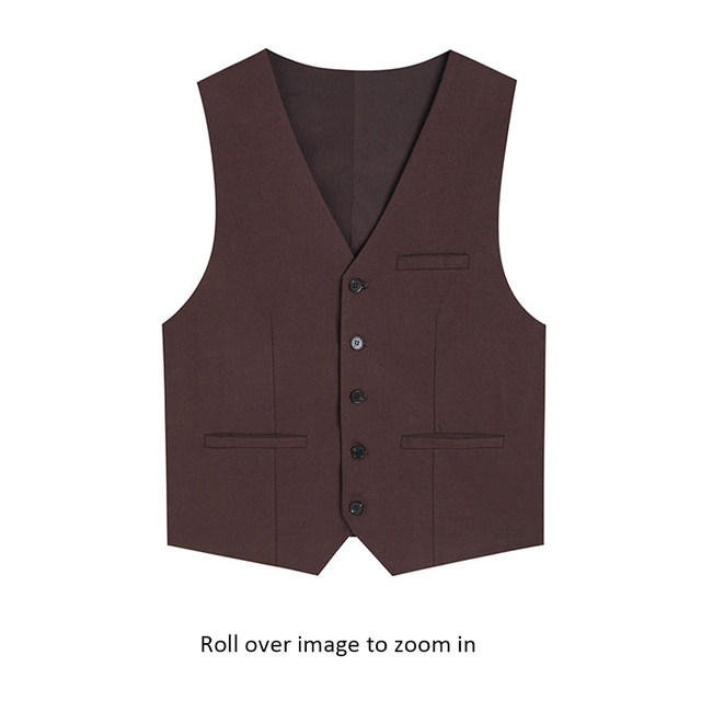 Thin woolen Korean style slim fit business casual new vest