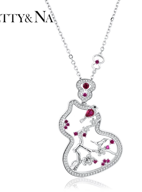 925银国风葫芦银饰银项链吊坠