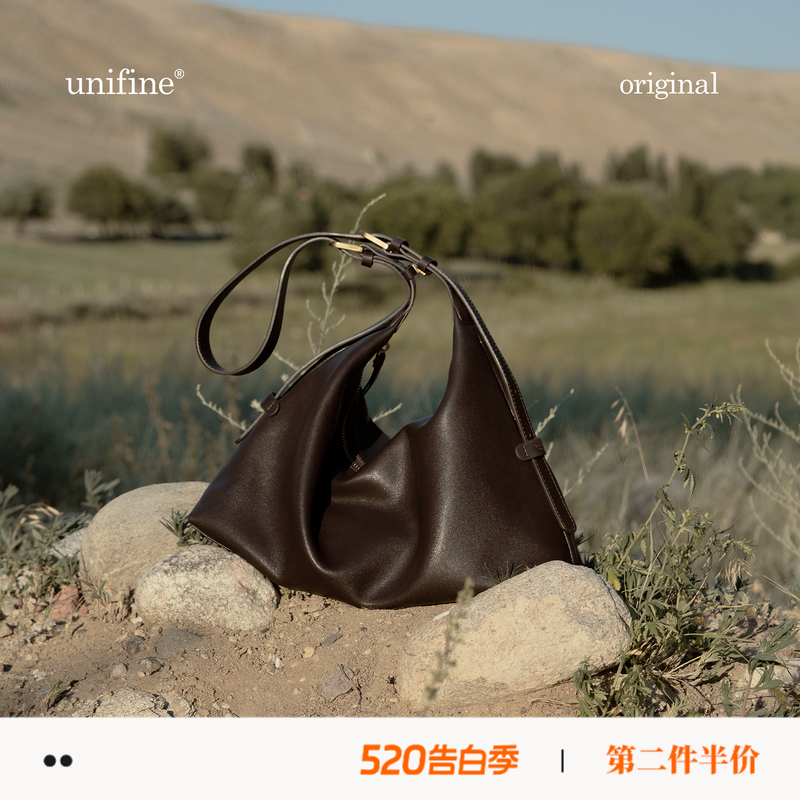 unifine新款hobo包头层真皮托特包女大容量通勤单肩斜挎包包小众