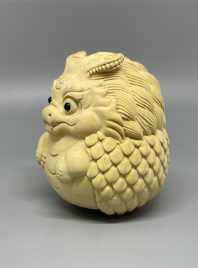 龙宝宝文玩小摆件黄杨木一体雕刻