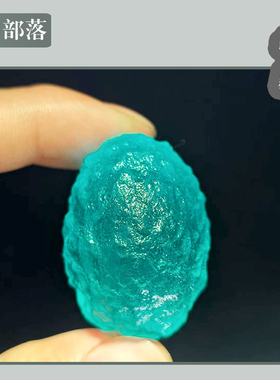 天空蓝天然俄罗斯玻璃陨石原石裸石大圆饼立体DIY无孔石60多克