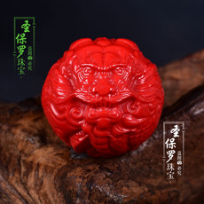 DIY аксессуары 保山南红玛瑙散珠单珠圆珠子貔貅龙珠手串配珠文玩配饰苏工雕刻件