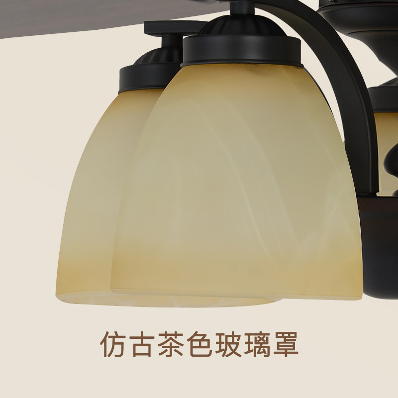 美式风扇吊灯复古餐厅灯饭厅灯客厅吊灯风扇一体吊扇灯中古家用,淘宝优惠券,粉丝福利购,淘宝优惠卷