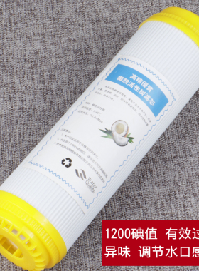 净水器平口后置T33滤芯10寸椰壳活性炭改善口感水机通用 直饮配件