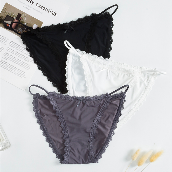 胖MM大码分码冰丝低腰三角内裤女蕾丝边细带牛奶丝短裤,淘宝优惠券,粉丝福利购,淘宝优惠卷