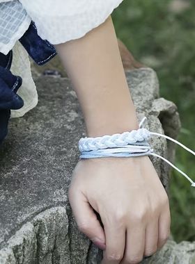 手工编织组合小众设计手绳棉麻冷