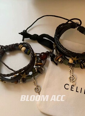 复古民族藏风皮革手链