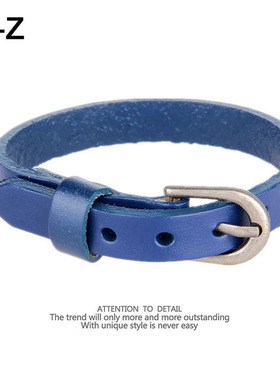 牛皮手链简约复古串珠光皮手带绳