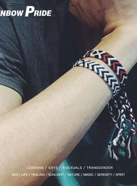 纯棉手工编织手绳活结款可调节女