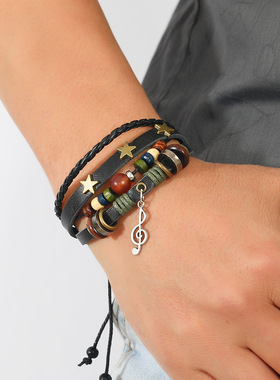 高街女孩复古民族风多层手链串珠