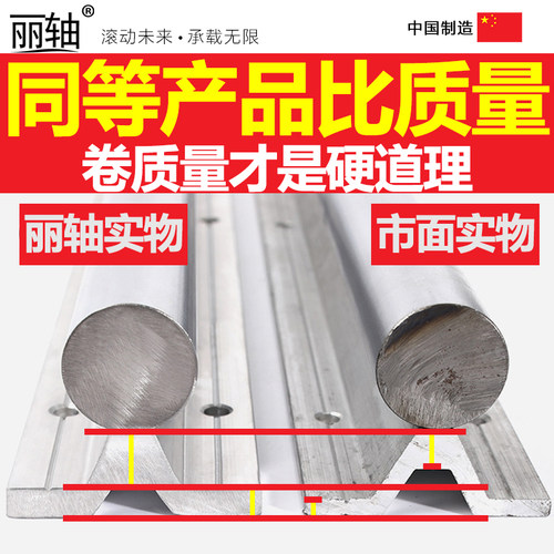 SBR铝托导轨滑块光轴滑轨直线导轨精密滑台推台圆柱轨道滑块套装 - 图0