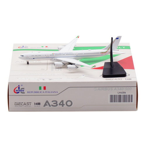 现货 1:400意大利空军 A340-500 I-TALY飞机模型 LH4306合金-图3