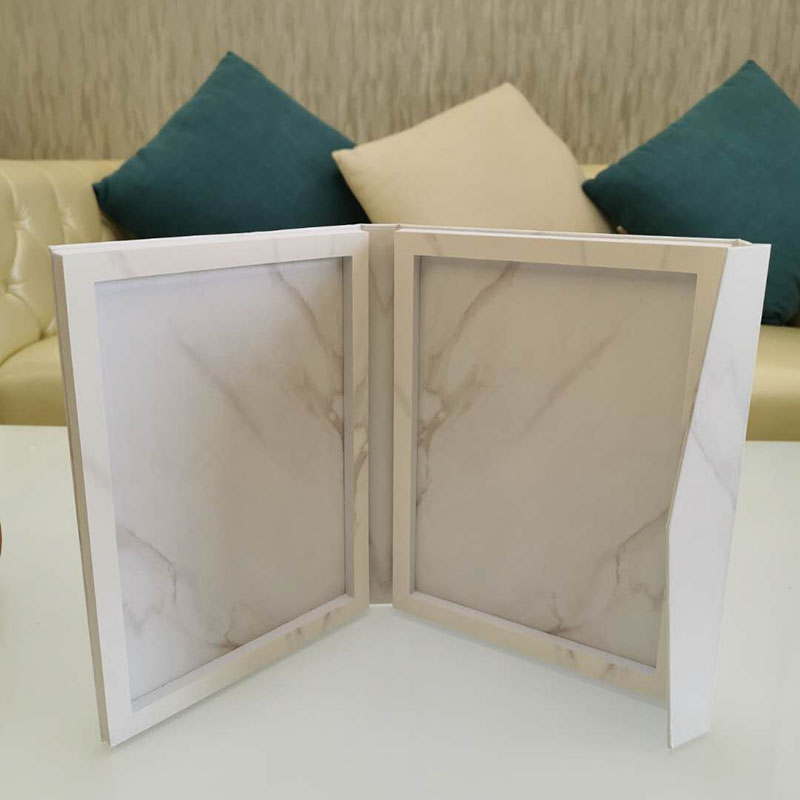 美甲相册盒大理石纹展示盒防尘磁性吸附免粘贴日式指甲作品收纳 - 图1