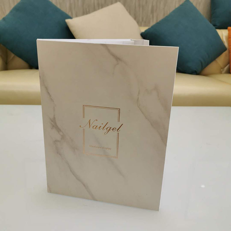 美甲相册盒大理石纹展示盒防尘磁性吸附免粘贴日式指甲作品收纳 - 图2