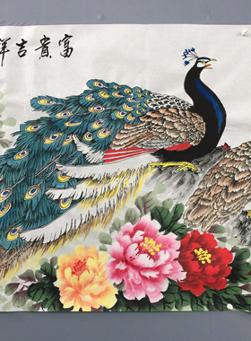 纯手绘客厅沙发墙装饰真海老师