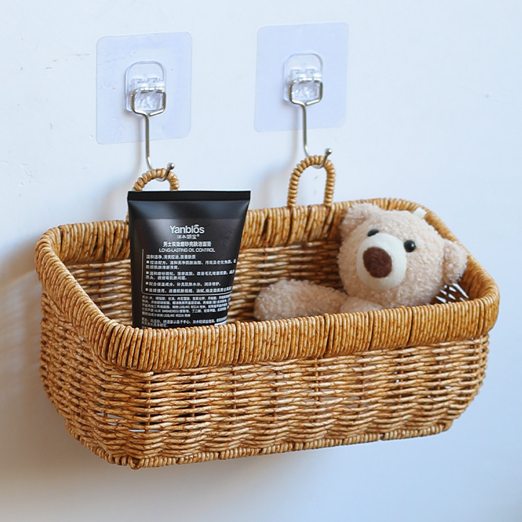 Kens姜蒜收纳筐编织挂篮厨房生姜蒜头葱鸡蛋水果壁挂篮仿藤收纳盒,淘宝优惠券,粉丝福利购,淘宝优惠卷