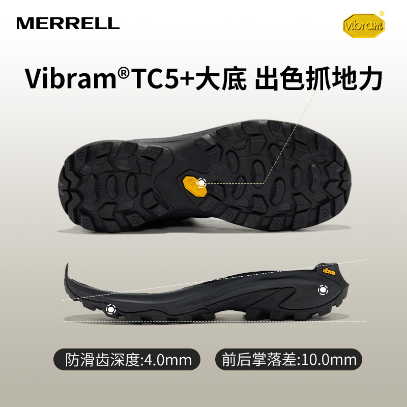 MERRELL迈乐SPEED2GTX速徒户外越野跑男女防水抓地中筒徒步登山鞋 - 图2