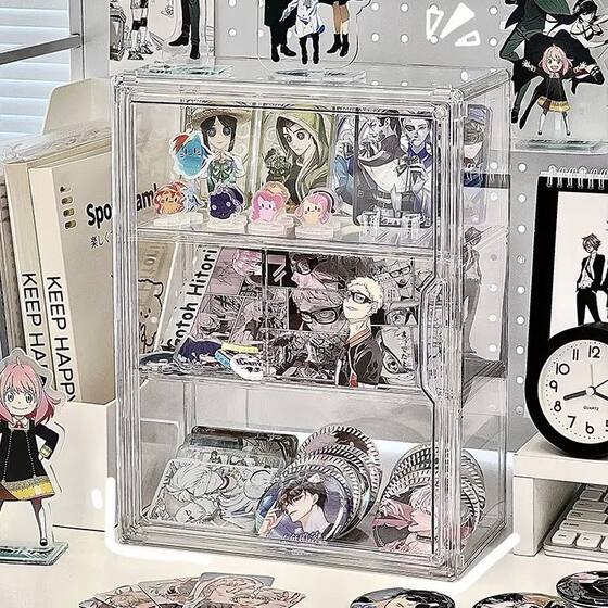 Bazhi storage box acrylic transparent display stand desktop
