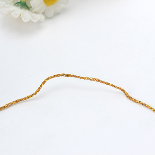 爆闪金线空心纱线1mm,2mm手工diy编织20克一团玩偶发卡勾边刺绣 - 图1