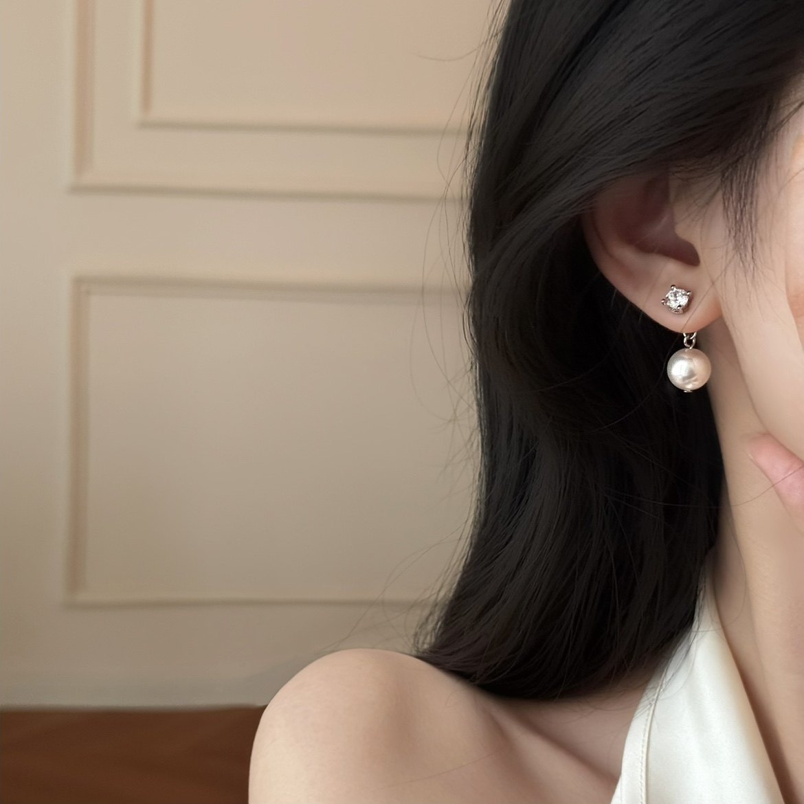 CIX舞曲/绝美施家珍珠耳钉高级感耳饰蚊香盘耳夹耳坠无耳洞耳环女,淘宝优惠券,粉丝福利购,淘宝优惠卷