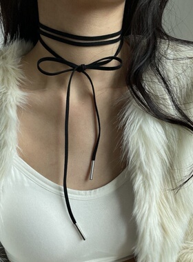 白色锁骨链女高级感颈链简约diy