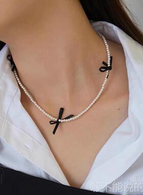 韩系纯欲高级感甜美丝带蝴蝶结串