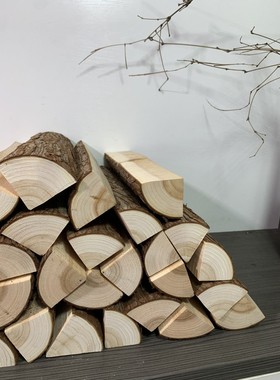 客厅装饰背景墙木柴木头装饰摆件