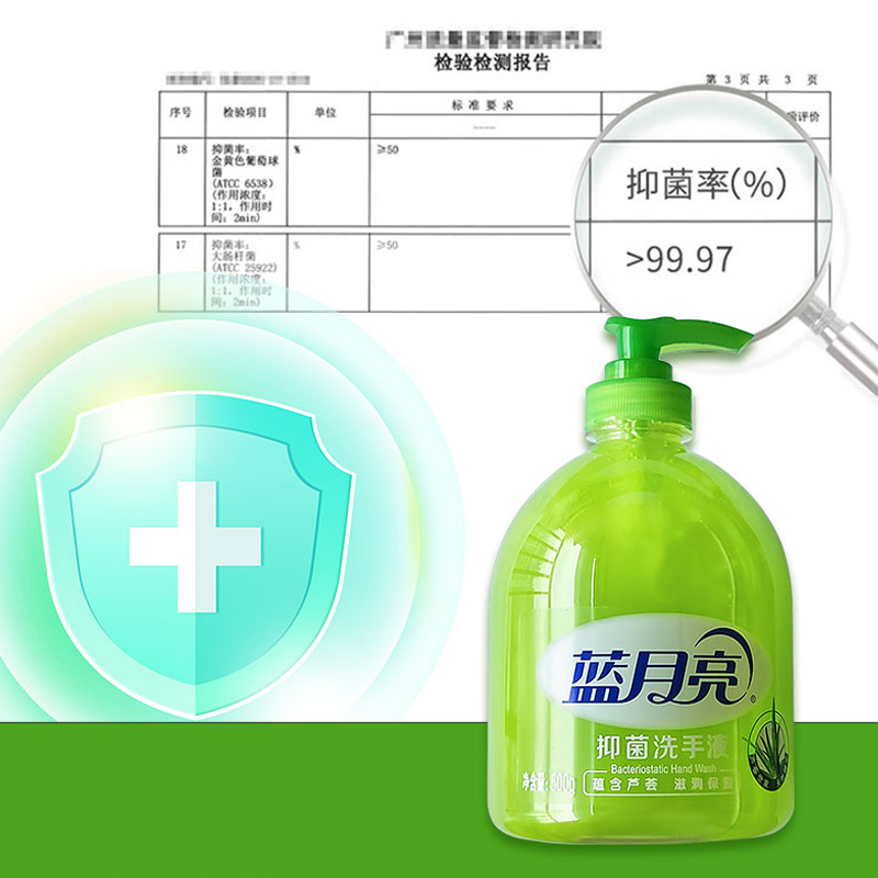 蓝月亮芦荟抑菌洗手液500g组合装温和清洁家用滋润保湿不伤手瓶装 - 图2